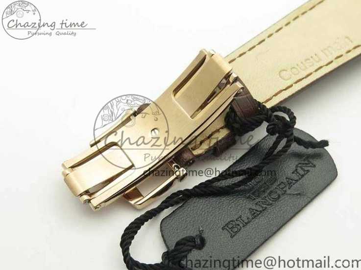 0309 Villeret 6651 RG ZF 1:1 Best Edition White Dial On Brown Leather Strap A Unique 8097